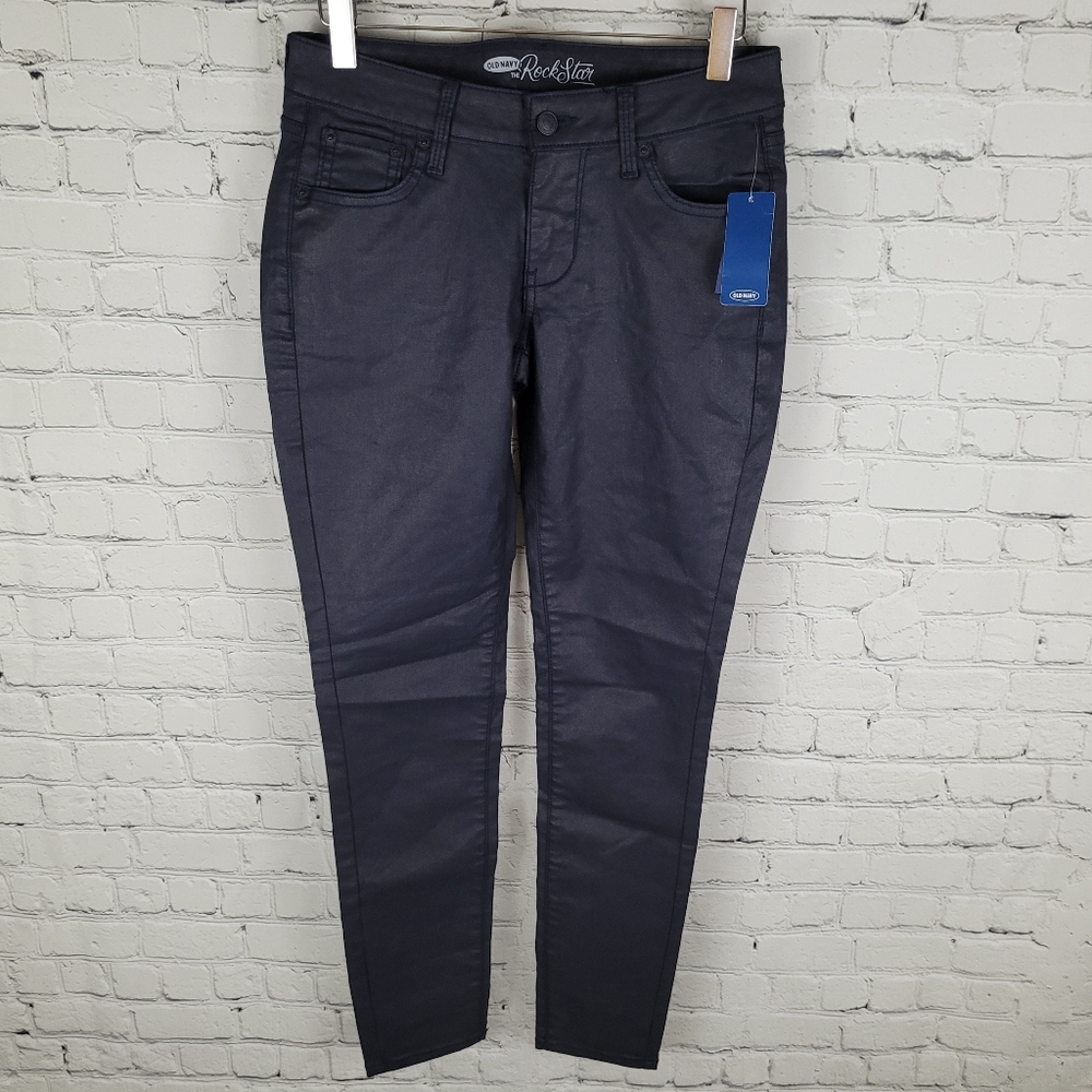 OLD NAVY | In The Envy coated Rockstar stretch skinny ankle jeans